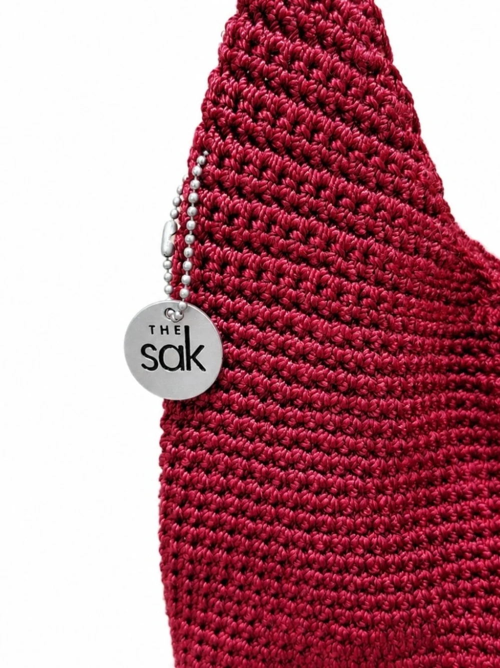 The Sak Red Handwoven Shoulder Bag